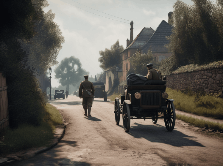 image de l'arrive des policiers sur la route de gambais